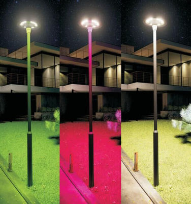 تغيير الألوان مصابيح الحديقة الشمسية RGB LED مصابيح الحديقة تعمل بالطاقة الشمسية 800w للحديقة