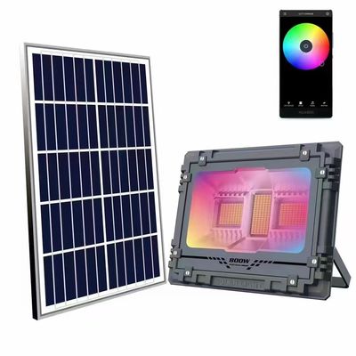 IP65 Rgb ثلاثي الألوان الشمسية 60w مصباح الفيضانات مع الموسيقى العاكس الخارجي