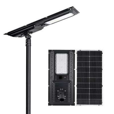 IP65 180lm / W الكل في واحد ضوء الشارع بالطاقة الشمسية 200W 300W 400W لطرق القرية